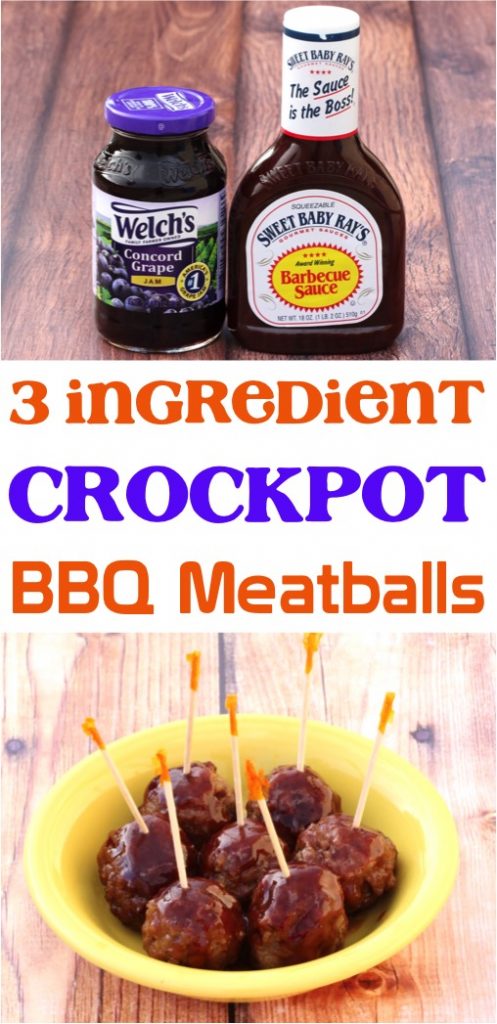 Crock Pot BBQ Meatball Recipe! (3 Ingredients) - Never Ending Journeys