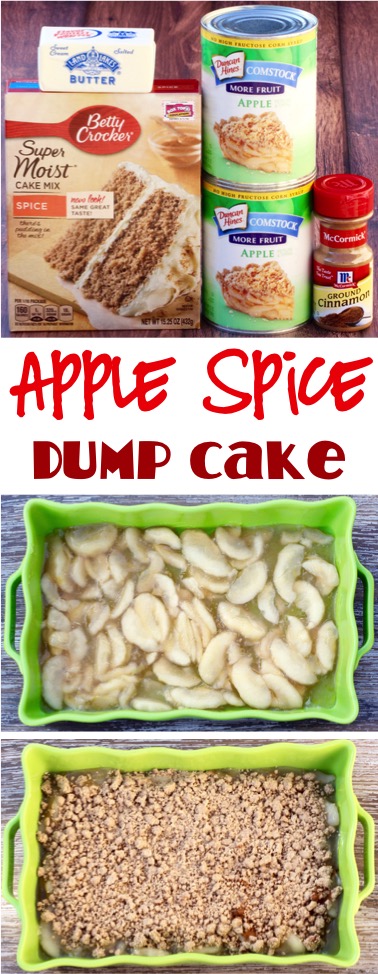Easy Apple Spice Dump Cake Recipe | NeverEndingJourneys.com