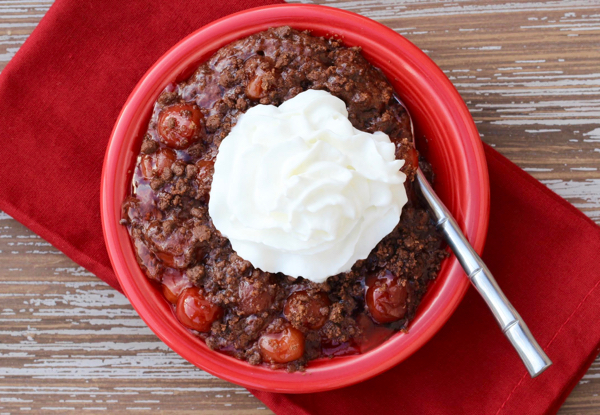 Easy Black Forest Dump Cake Recipe from NeverEndingJourneys.com