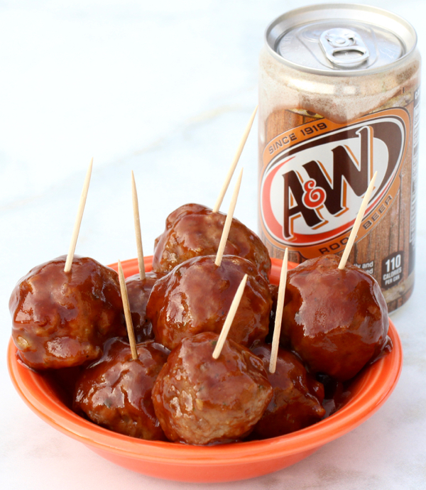 Crockpot Barbecue Root Beer Meatballs