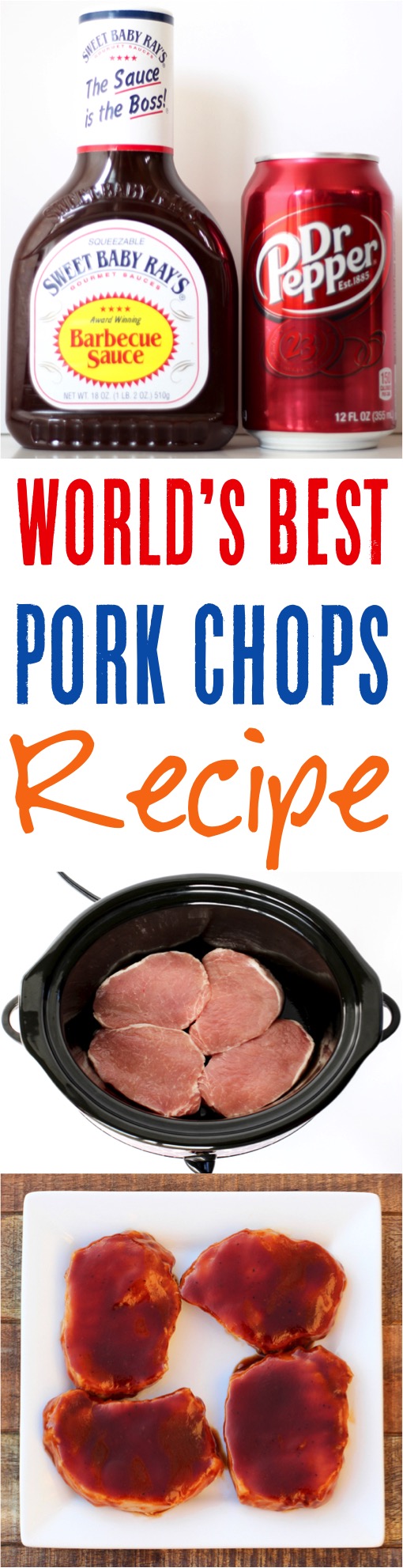 Crockpot BBQ Dr Pepper Pork Chops Recipe! {Just 4 Ingredients} - Never ...