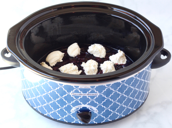 The Best Crockpot Blackberry Cheesecake Dump Cake