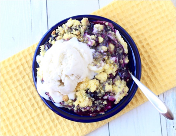 The Tastiest Lemon Blueberry Cheesecake Dump Cake