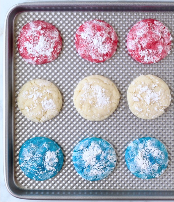 Red White and Blue Cookies With Few Ingredients